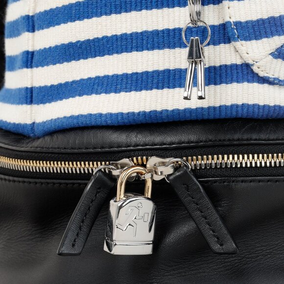 Want Les Essentiels Blue and White Striped Backpack - Picture 10 of 15
